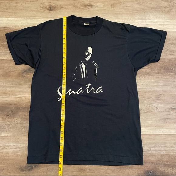 Vintage 80s Frank Sinatra Graphic T-Shirt Screen Stars Single Stitch Large - Picture 5 of 6